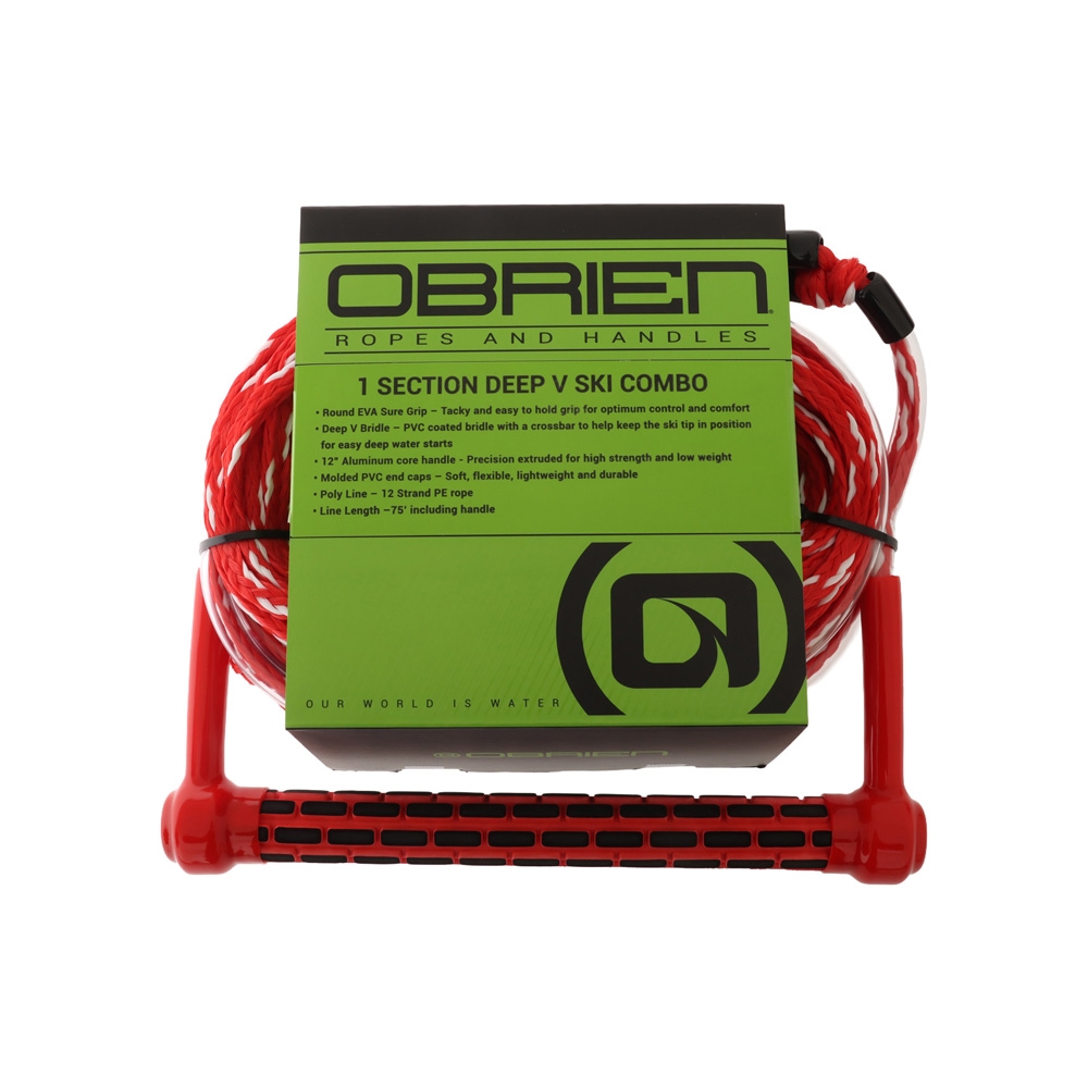 O'Brien Deep-V 1-Section Water Ski Rope and Handle Combo 75ft