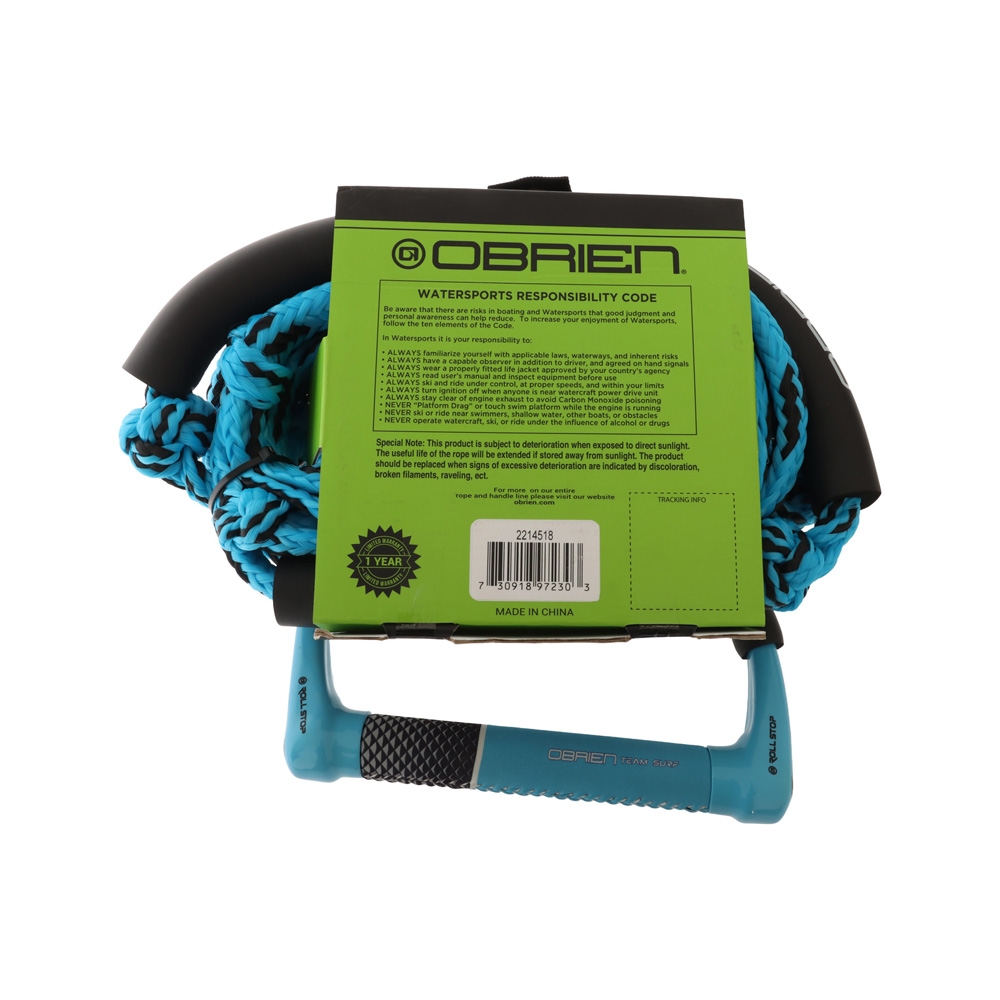 O'Brien Team Wakesurf Rope and Handle 25ft Aqua