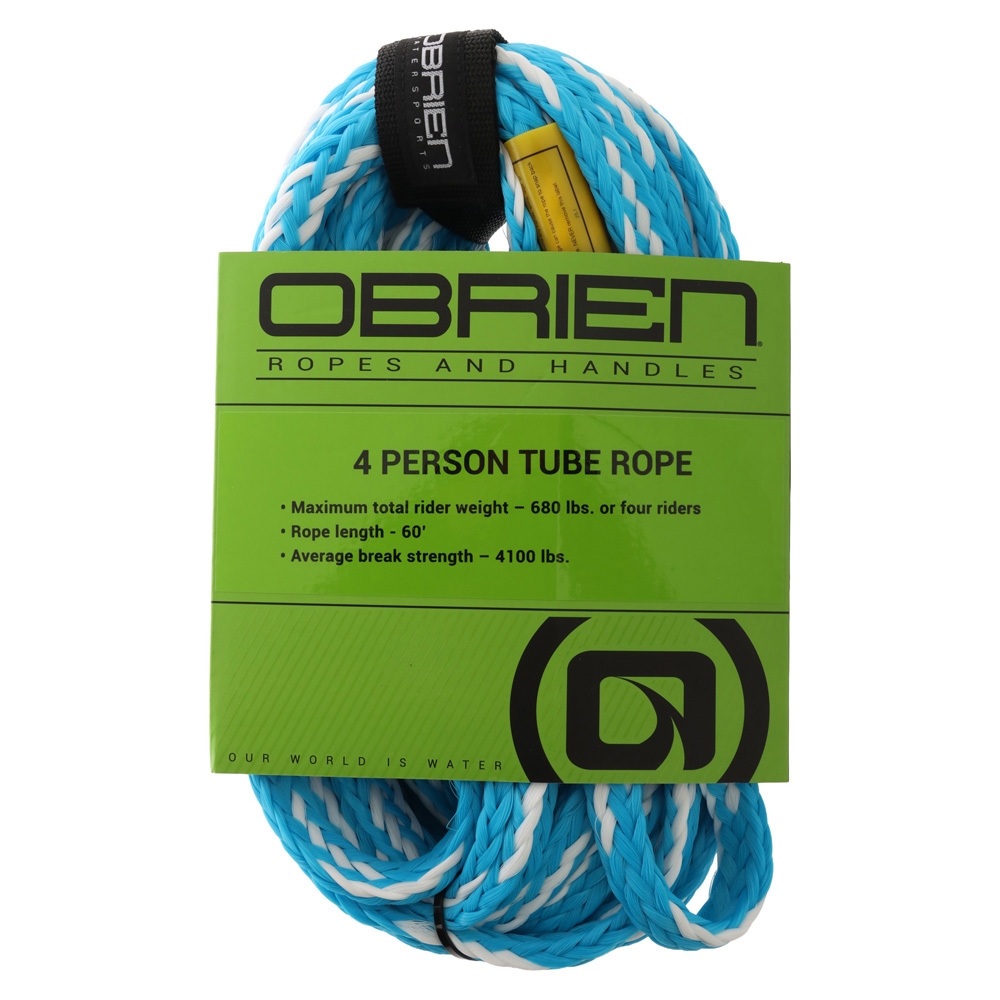 O'Brien 4-Person Ski Tube Rope 60ft Aqua/White