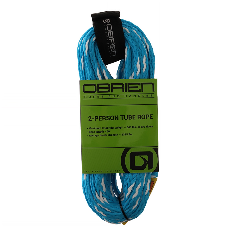 O'Brien 2-Person Ski Tube Rope 60ft Aqua/White