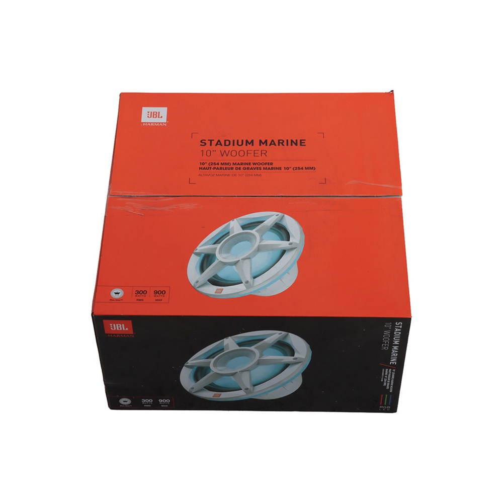 JBL Stadium Marine Subwoofer w/ RGB Lights 10in 900W Grey Grill