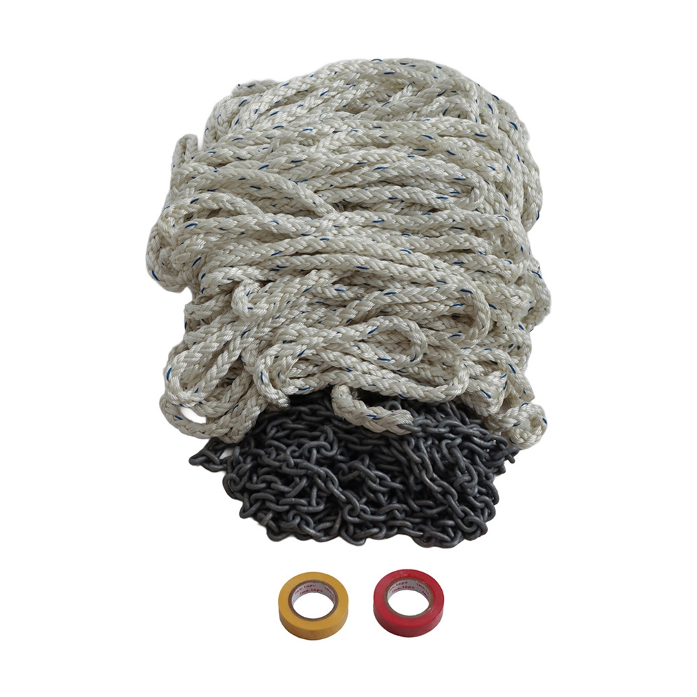 Titan Anchor Rode Kit 8 Plait Nylon Rope and Galvanised Chain 100m x 12mm / 10m x 6mm