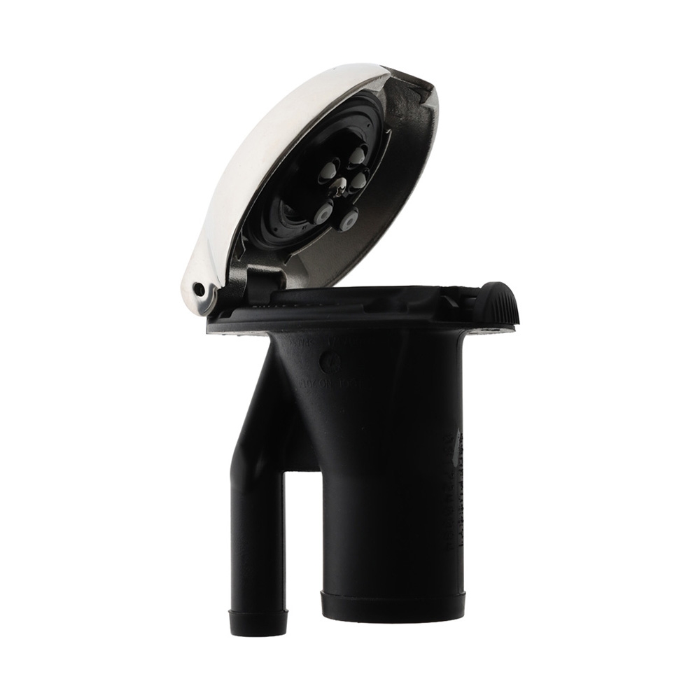 Attwood Deck Fill for Pressure Relief Systems - Straight Body Scalloped Stainless Cap