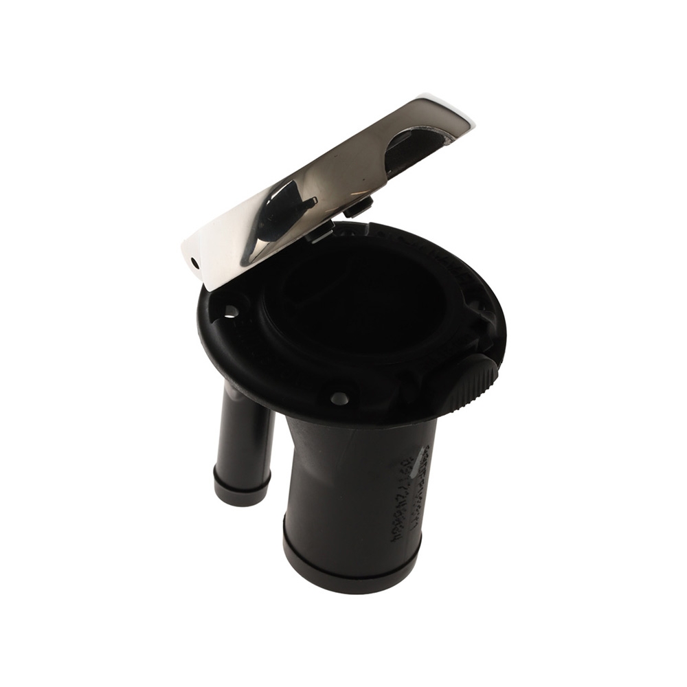 Attwood Deck Fill for Pressure Relief Systems - Straight Body Scalloped Stainless Cap