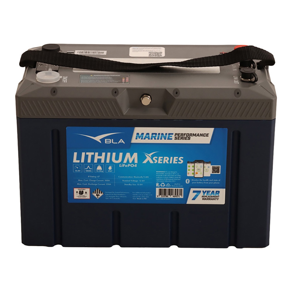 BLA Marine Performance X Series Lithium LiFePO4 Deep Cycle Battery with Bluetooth 12V 100A