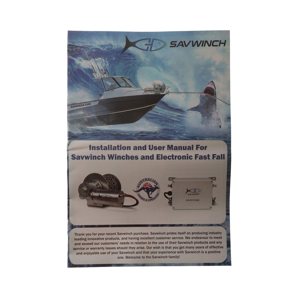 Savwinch Signature Series 1000SS Stainless Drum Winch Pack 65mx6mm / 6m