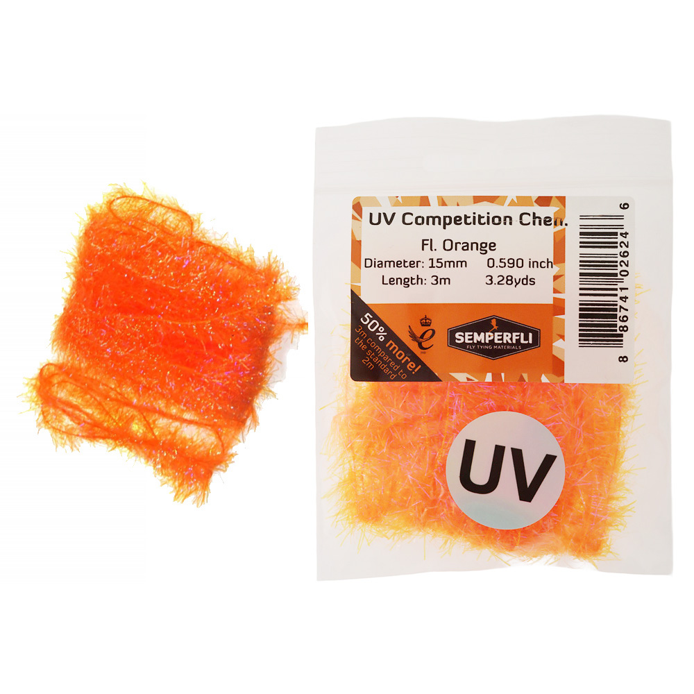 Semperfli Competition UV Chenille 15mm Fluoro Orange