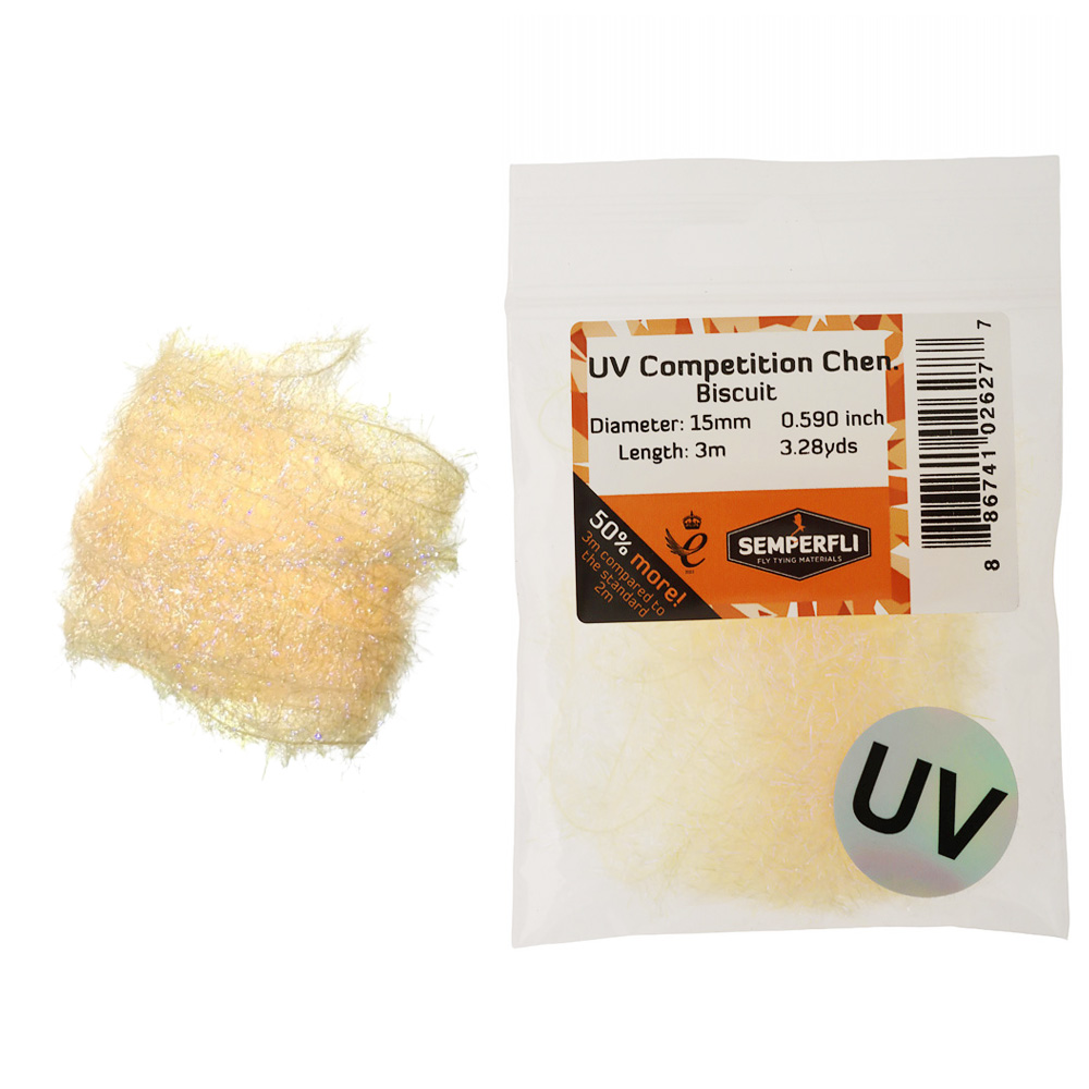 Semperfli Competition UV Chenille 15mm Biscuit