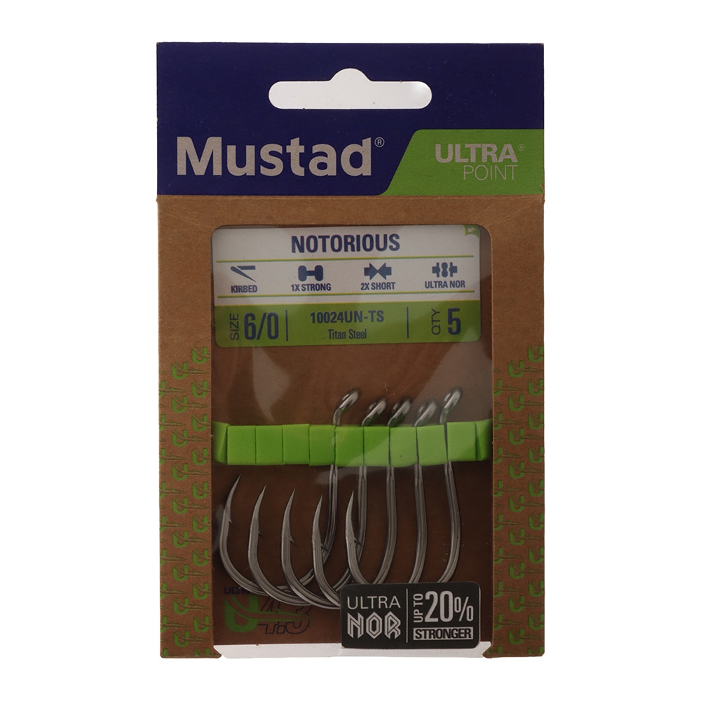 Mustad Notorious Octopus Hook 6/0 Qty 5