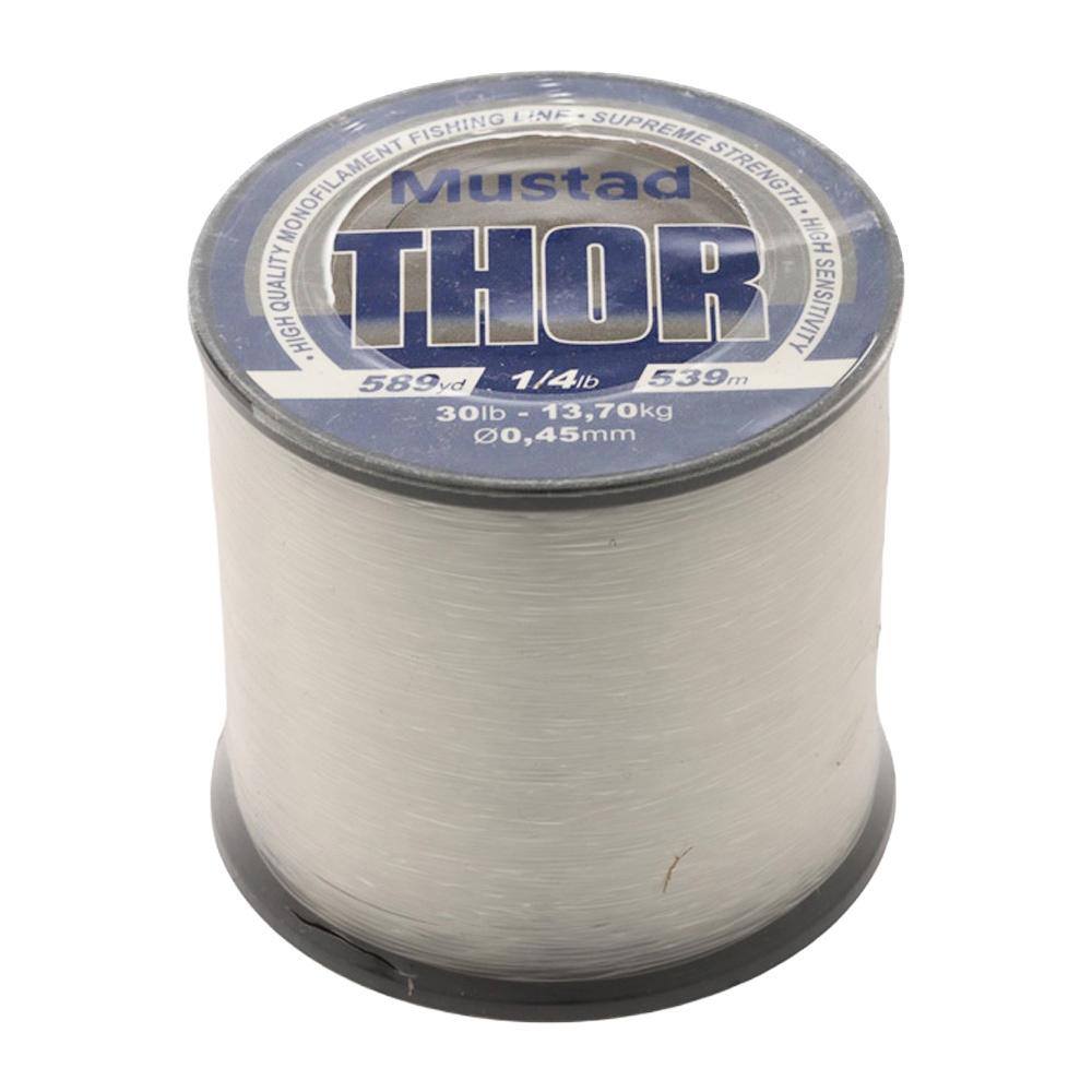 Mustad Thor Monofilament Line Clear 1/4lb Spool 30lb 539m 0.45mm