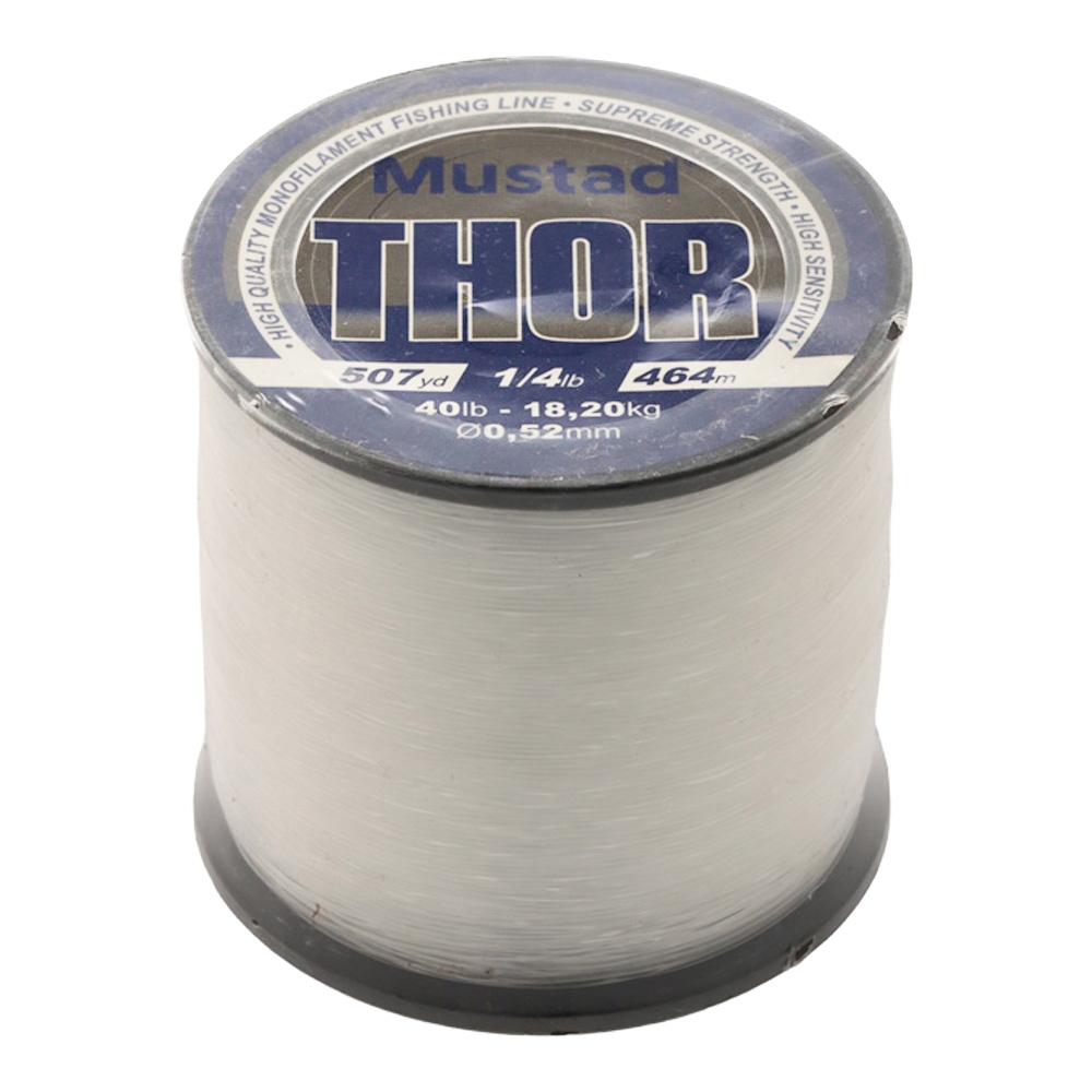 Mustad Thor Monofilament Line Clear 1/4lb Spool 40lb 464m 0.52mm