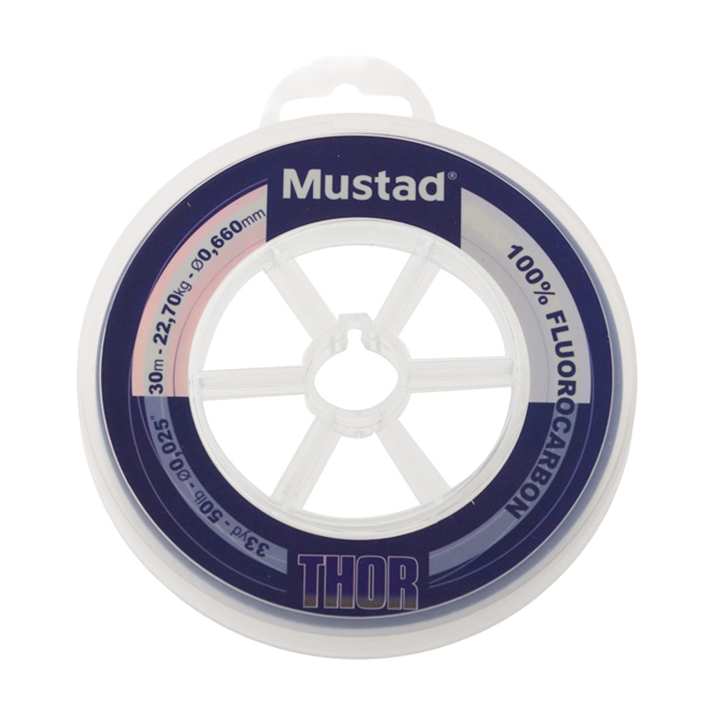 Mustad Thor 100% Fluorocarbon Leader 30m 50lb