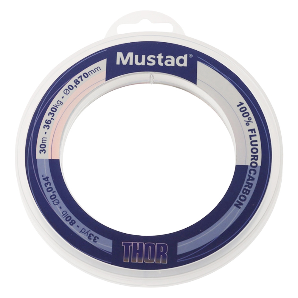 Mustad Thor 100% Fluorocarbon Leader 30m 80lb