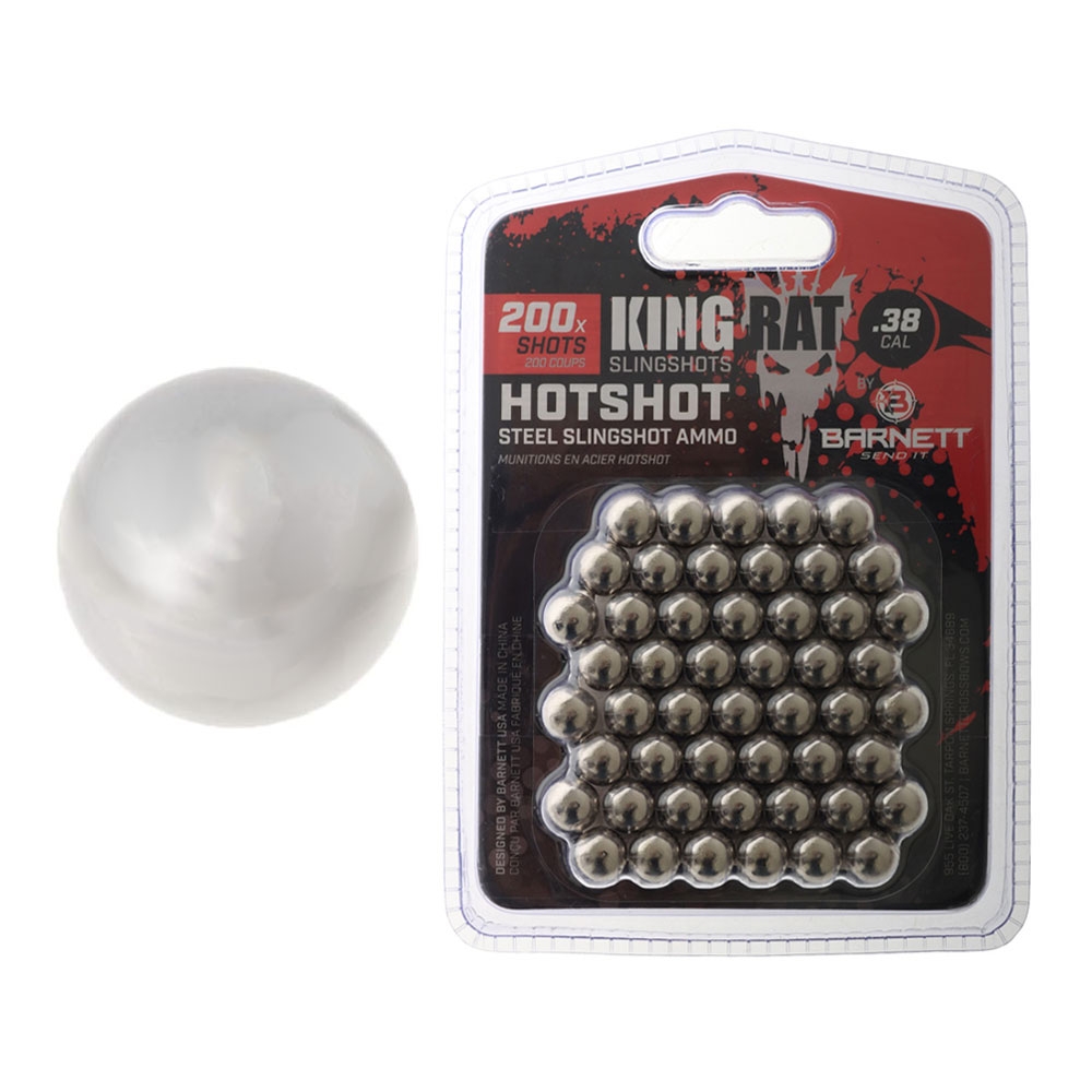 Barnett Hotshot Steel Slingshot Ammo .38Cal Qty 200