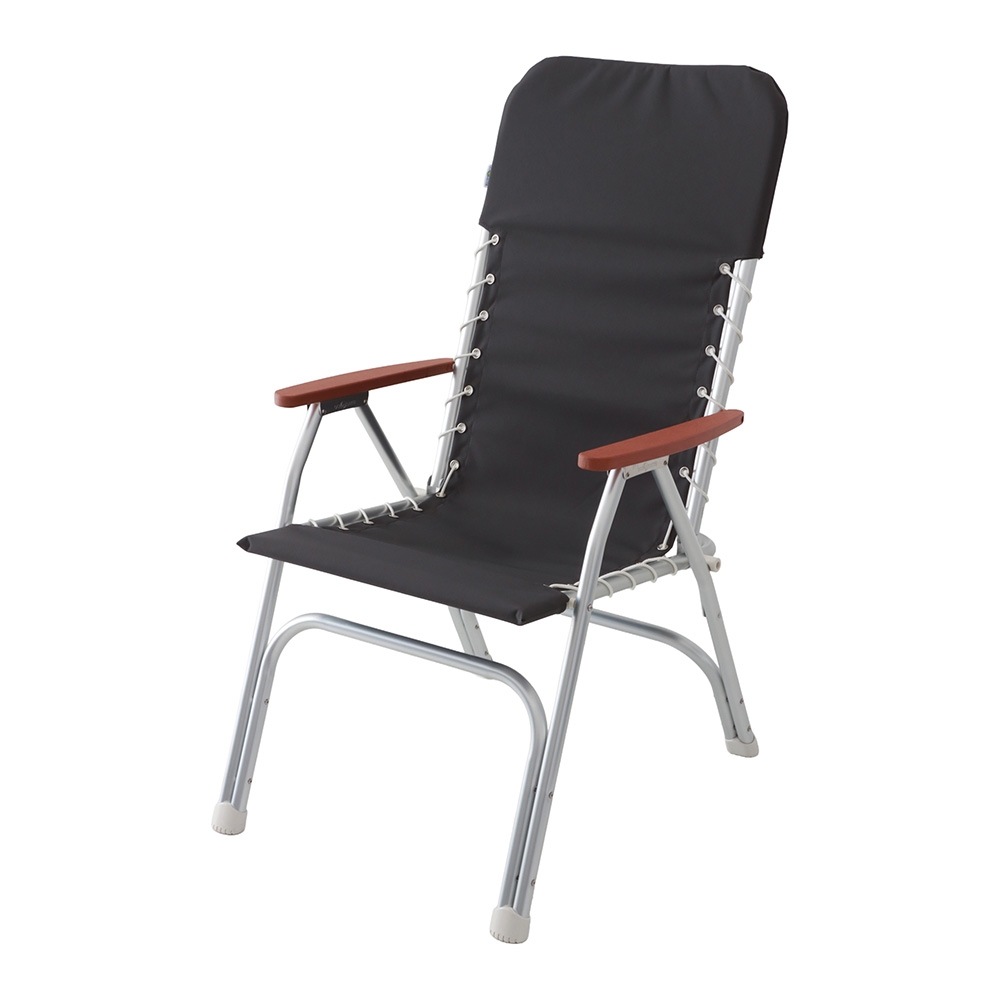 Oceansouth High Back Aluminium Deck Chair Grey