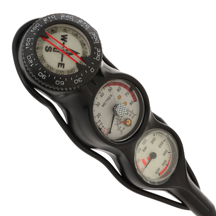 Pro-Dive Compact 3-Gauge Dive Console Pressure/Depth/Compass