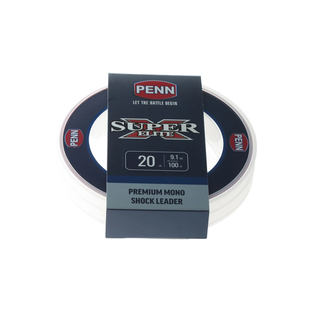 PENN Super X Elite Shock Mono Leader Clear 100m 20lb 0.37mm PENN Super X Elite Shock Mono Leader Clear 100m 20lb 0.37mm