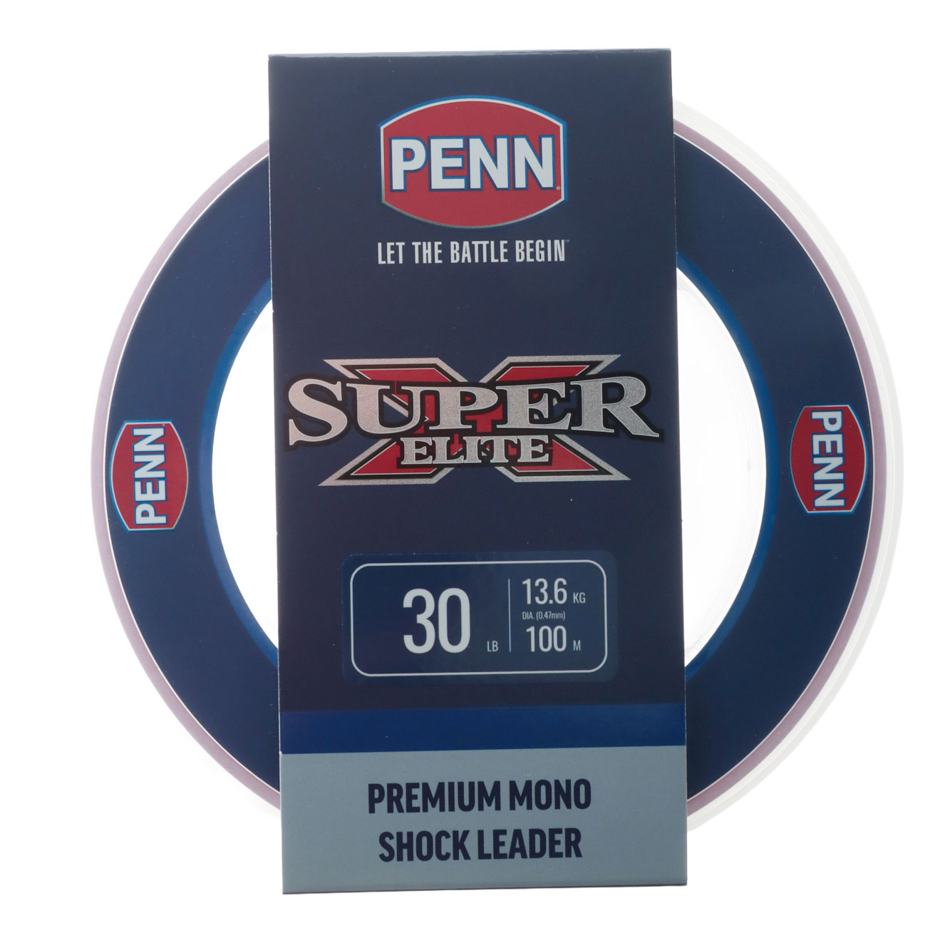 PENN Super X Elite Mono Shock Leader Trace Clear 100m 30lb 0.47mm