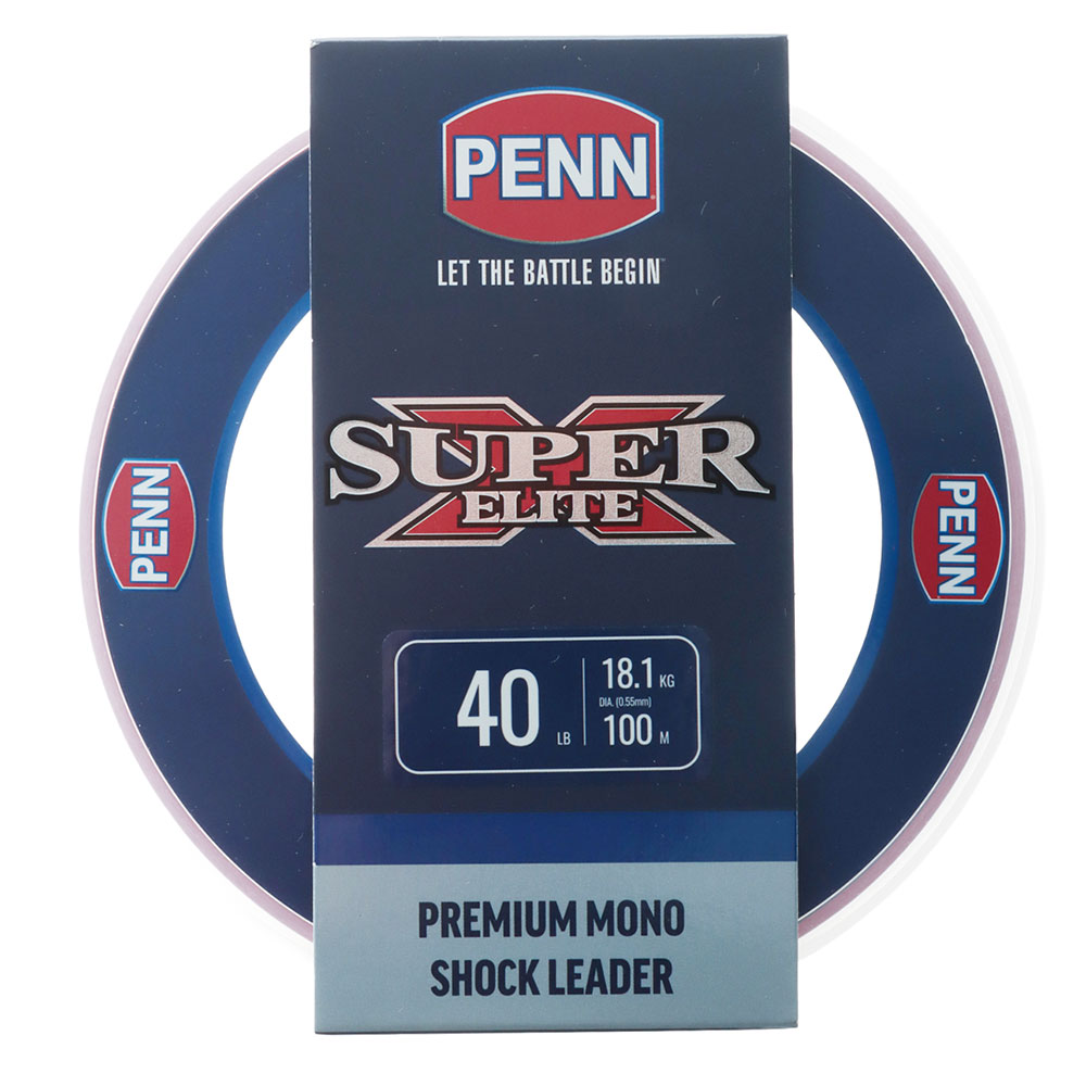 PENN Super X Elite Mono Shock Leader Trace Clear 100m 40lb 0.55mm