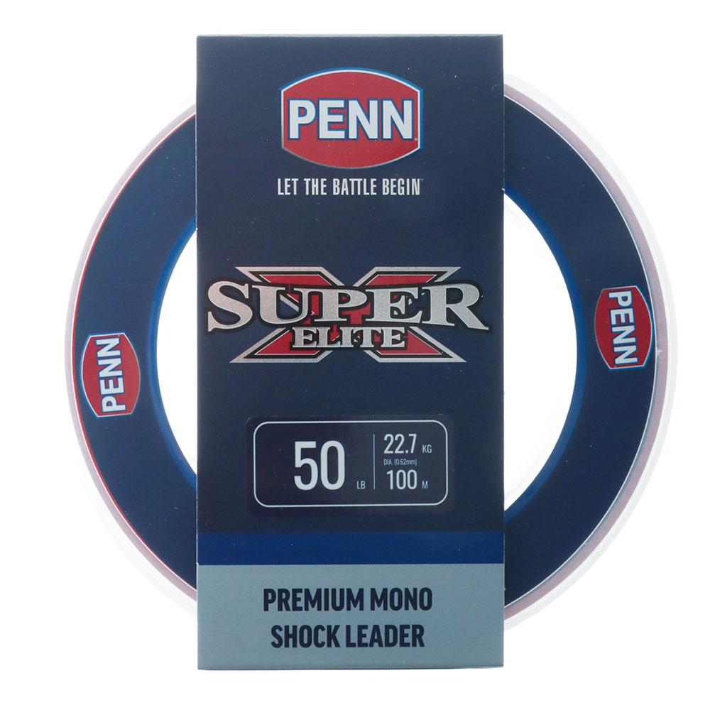 PENN Super X Elite Mono Shock Leader Trace Clear 100m 50lb 0.62mm