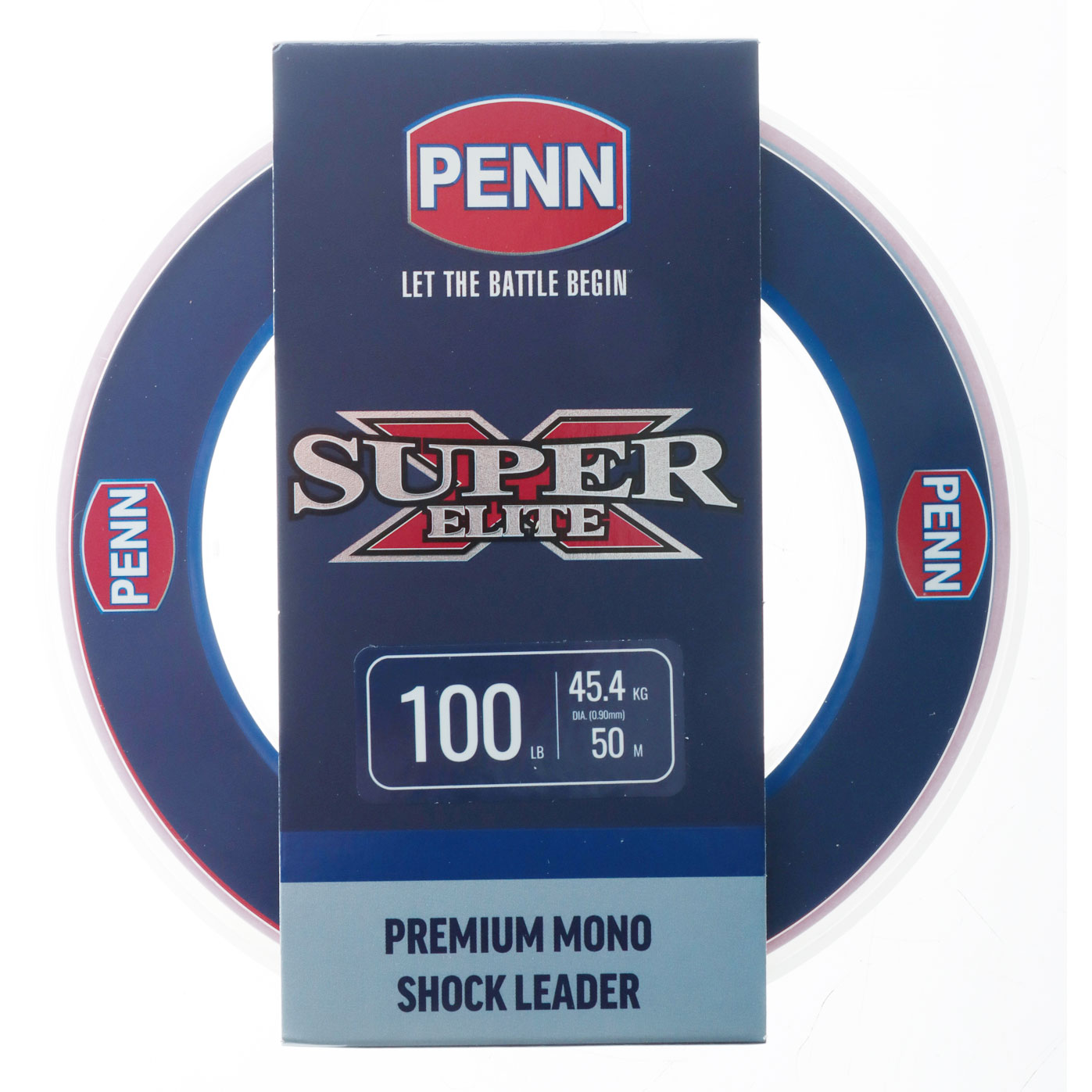 PENN Super X Elite Mono Shock Leader Trace Clear 50m 100lb 0.90mm