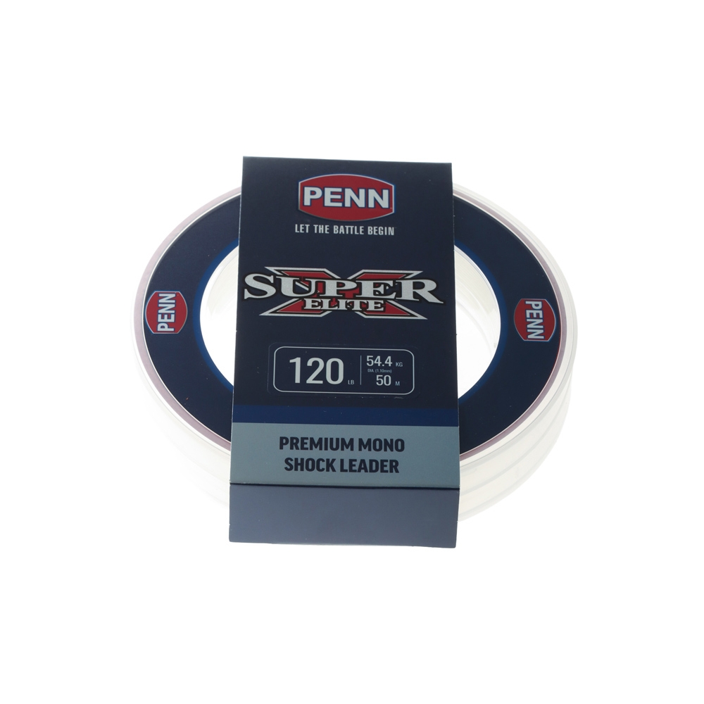 PENN Super X Elite Shock Mono Leader Clear 50m 120lb 1mm