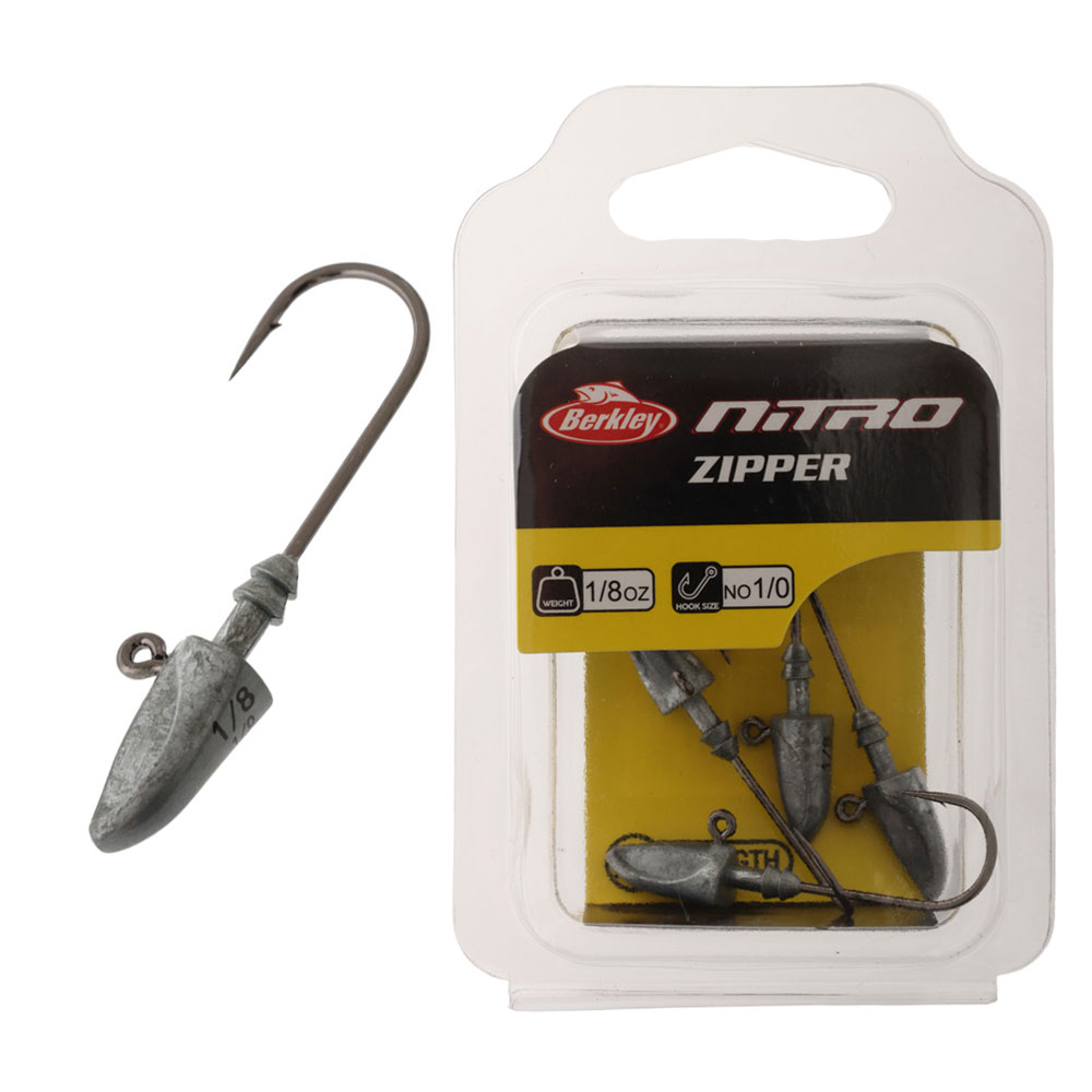 Berkley Nitro Zipper Jig Head 1/8oz 1/0 Qty 4