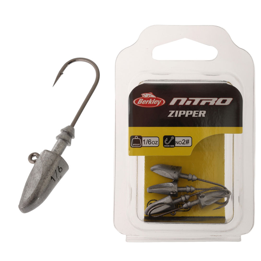 Berkley Nitro Zipper Jig Head 1/6oz No. 2 Qty 4