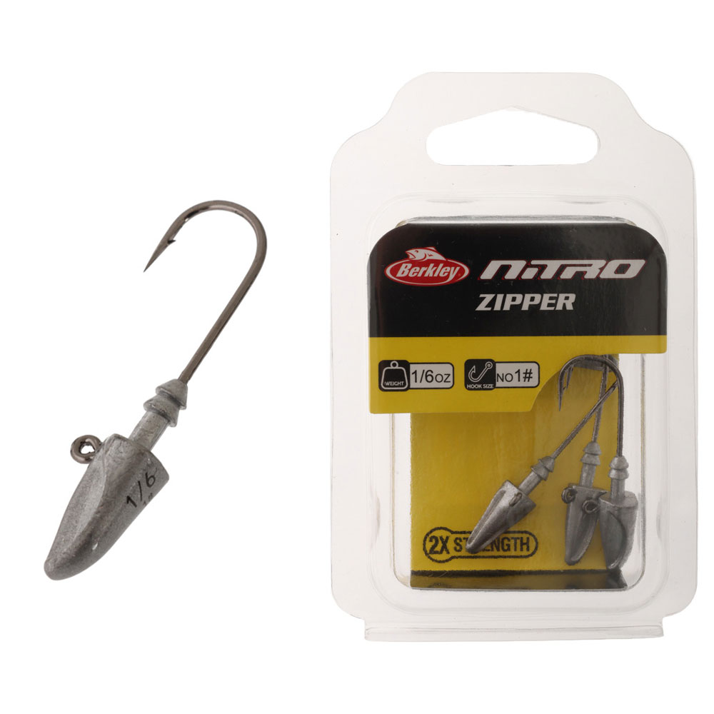 Berkley Nitro Zipper Jig Head 1/6oz No. 1 Qty 4