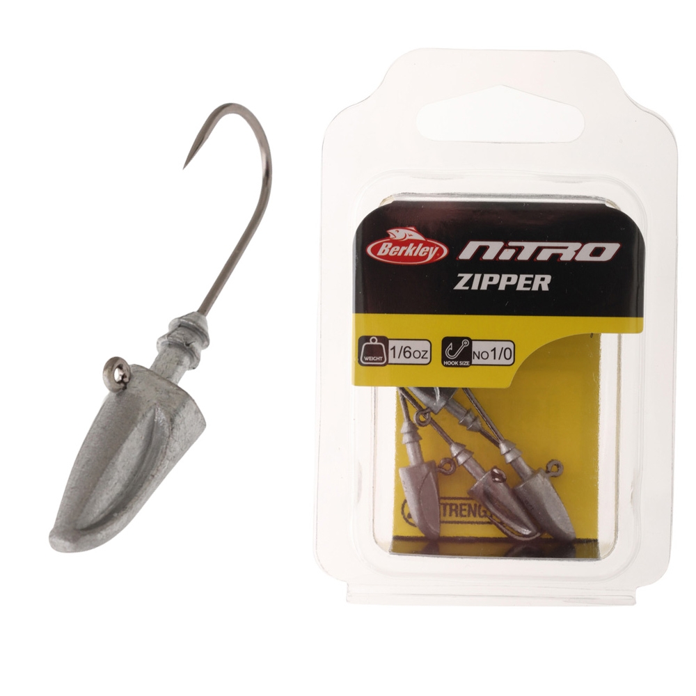 Berkley Nitro Zipper Jig Head 1/6oz 1/0 Qty 4