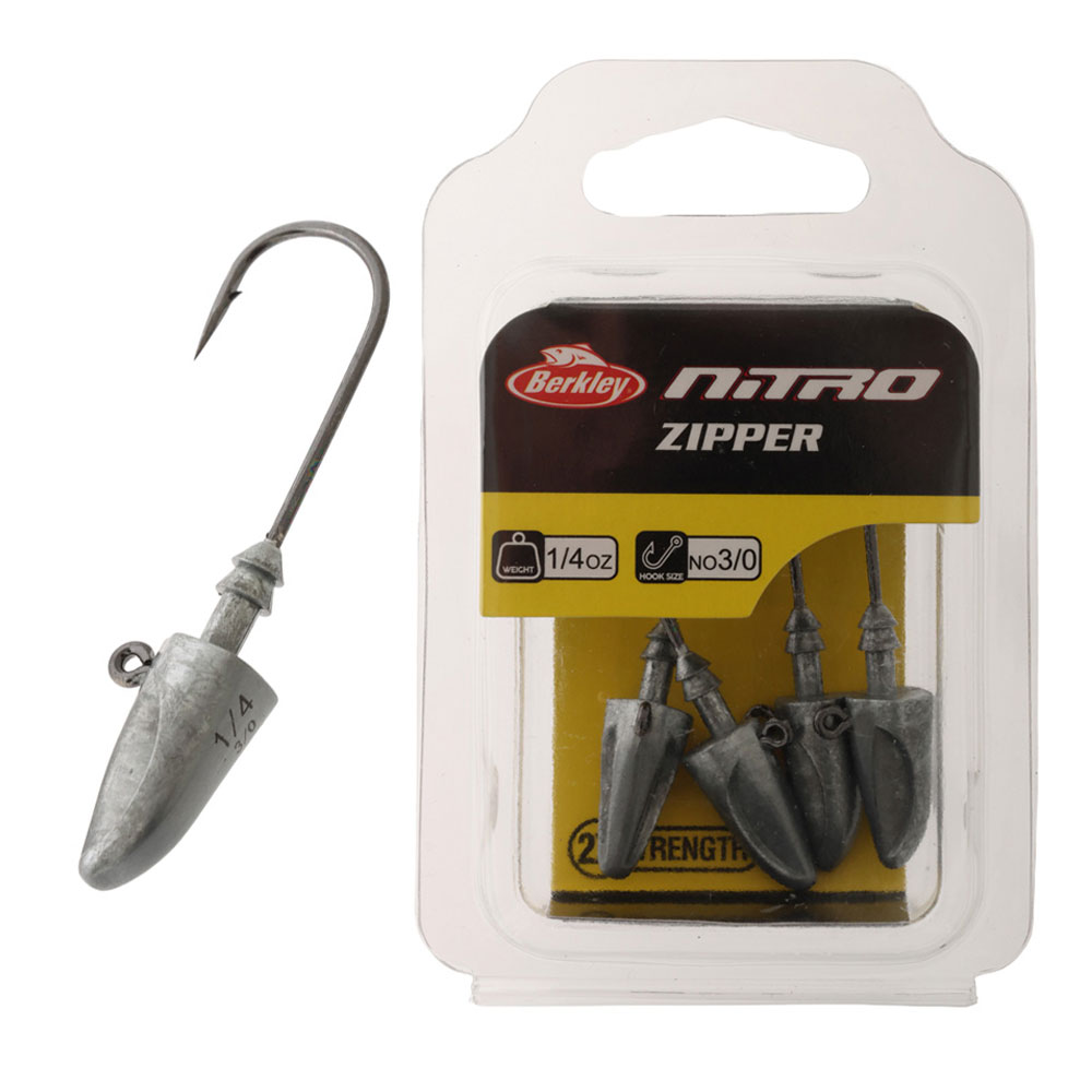 Berkley Nitro Zipper Jig Head 1/4oz 3/0 Qty 4
