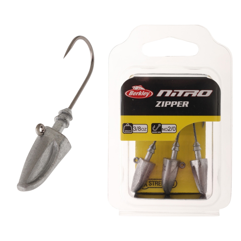 Berkley Nitro Zipper Jig Head 3/8oz 2/0 Qty 3
