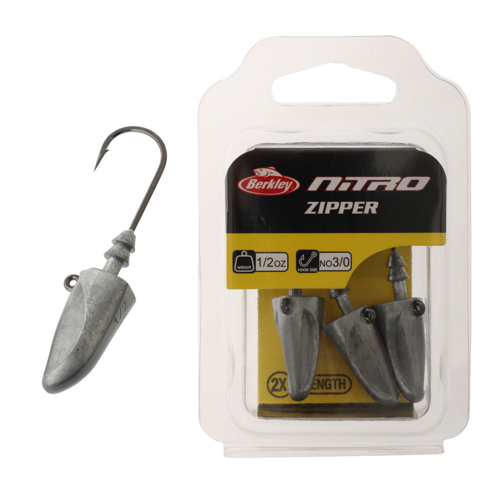 Berkley Nitro Zipper Jig Head 1/2oz 3/0 Qty 3