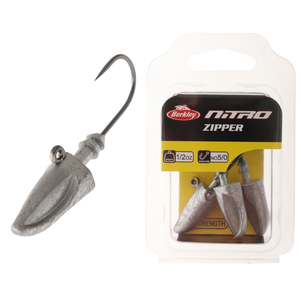 Berkley Nitro Zipper Jig Head 1/2oz 5/0 Qty 3