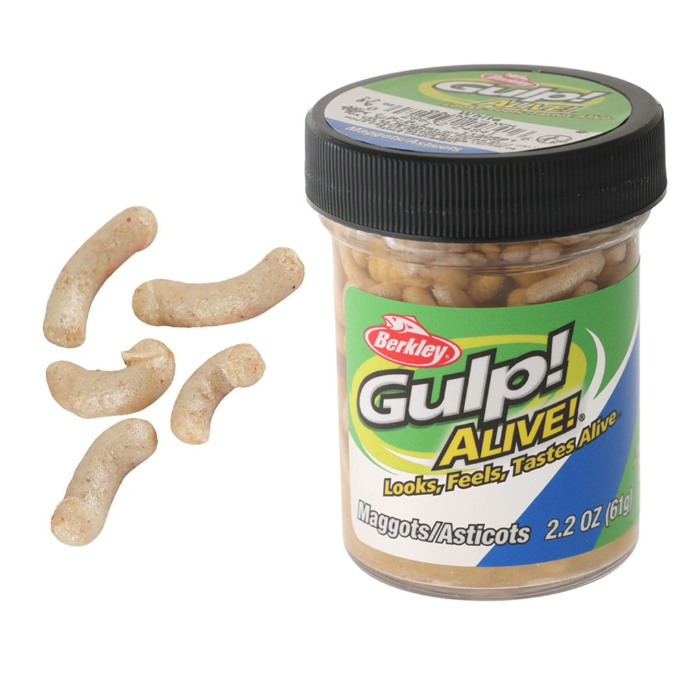 Berkley Gulp Alive Extreme Maggots Soft Bait 45g White