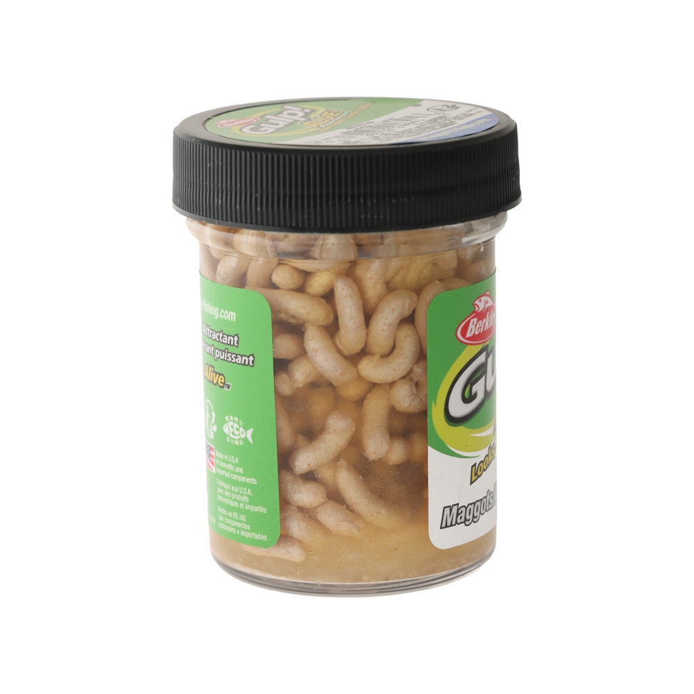 Berkley Gulp Alive Extreme Maggots Soft Bait 45g White