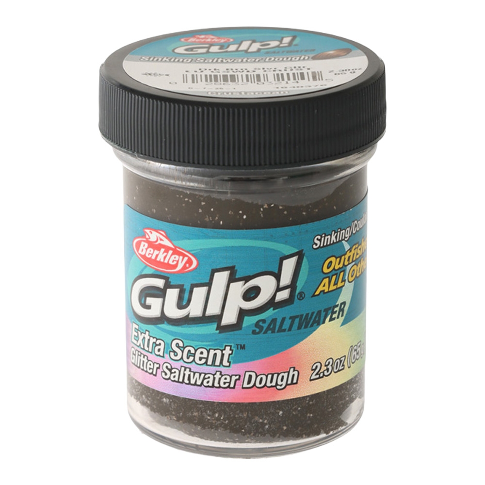 Berkley Gulp Saltwater Dough 65g Crust Dark Brown Silver Glitter