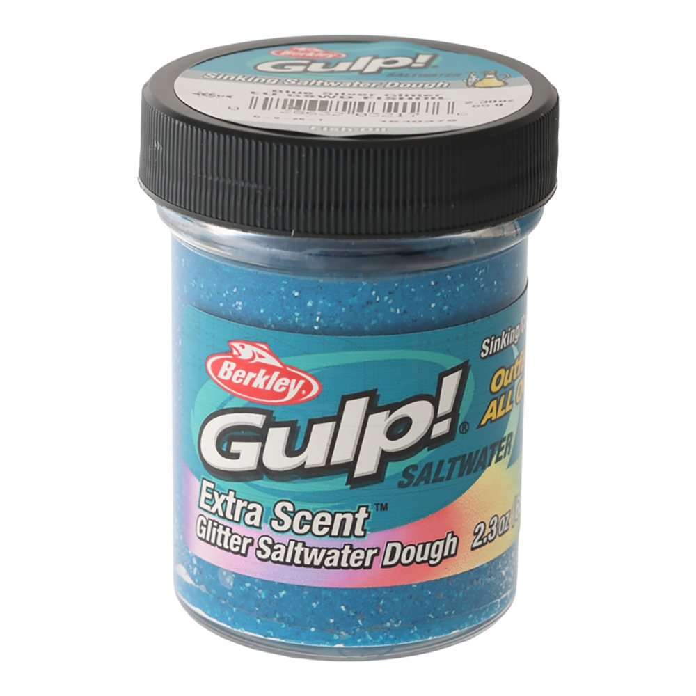 Berkley Gulp Saltwater Dough 65g Fishoil Blue Silver Glitter
