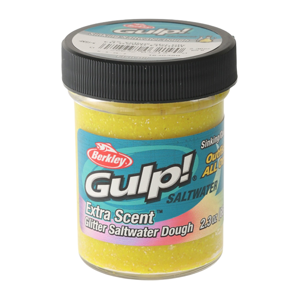 Berkley Gulp Saltwater Dough 65g Fishoil SS Yellow Silver Glitter