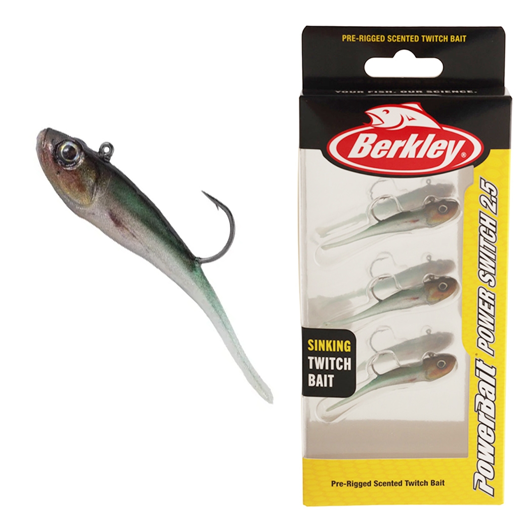 Berkley PowerBait Power Switch Soft Bait 2.5in / 6cm Qty 3 HD Stealth Minnow