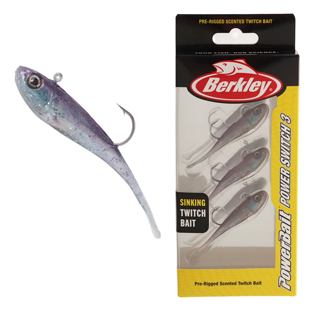 Berkley PowerBait Power Switch Soft Bait 2.5in / 6cm Qty 3 HD Purple Wizard
