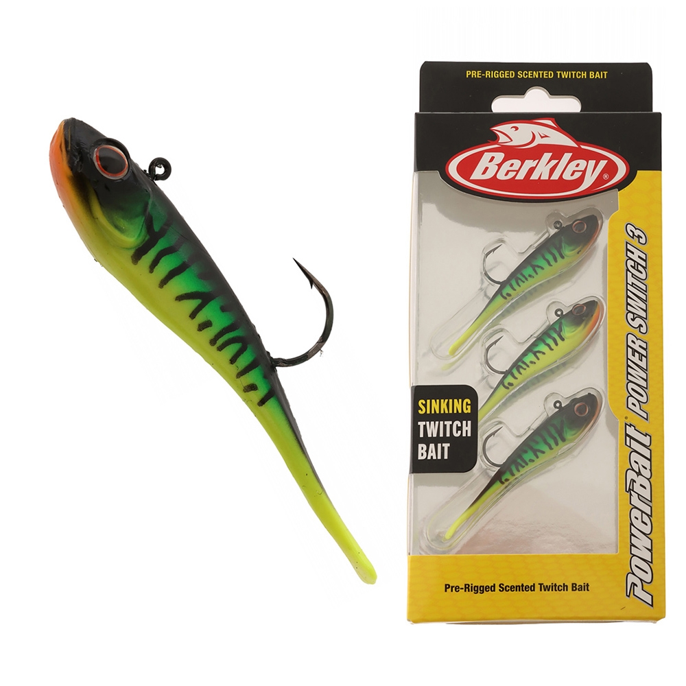 Berkley PowerBait Power Switch Soft Bait 3in / 7.5cm Qty 3 Fire Tiger