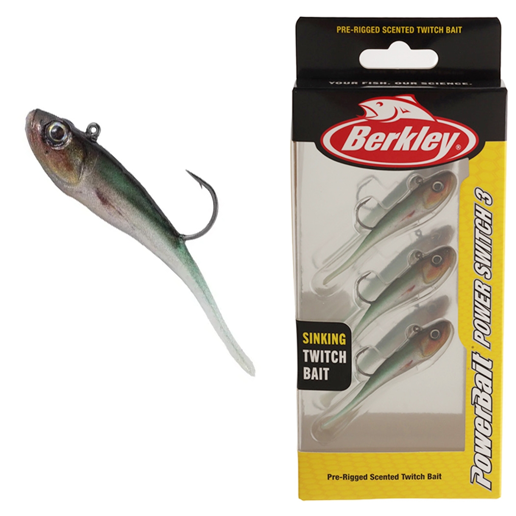 Berkley PowerBait Power Switch Soft Bait 3in / 7.5cm Qty 3 HD Stealth Minnow