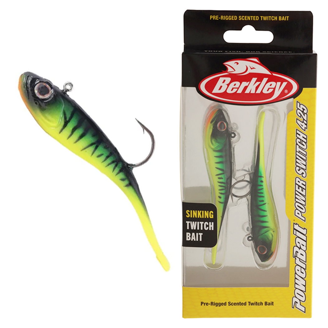 Berkley PowerBait Power Switch Soft Bait 4.25in / 10.5cm Qty 2 HD Stealth Minnow