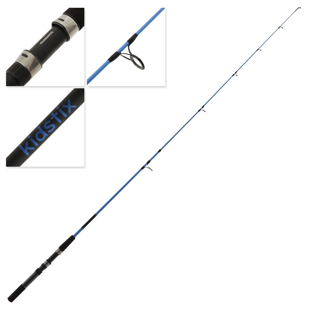 Shimano Kidstix Spinning Rod 6ft 2-5kg 2pc Metallic Blue