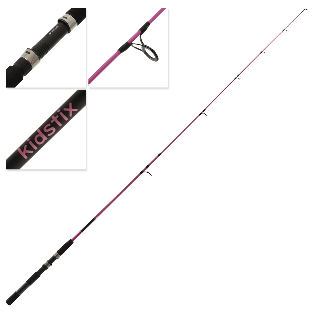 Shimano Kidstix Spinning Rod 6ft 2-5kg 2pc Metallic Pink