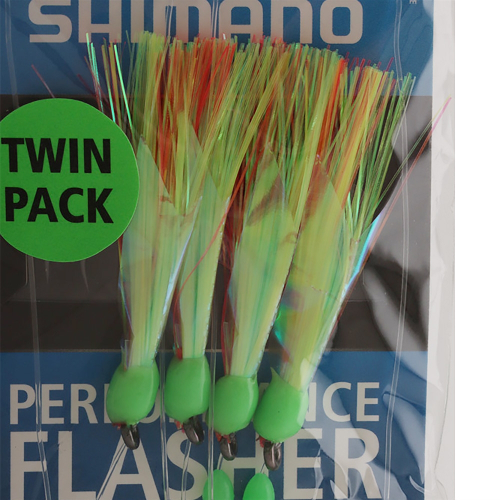 Shimano Performance Flasher Rig Octopus Hook 5/0 UV Chart/Orange Qty 2