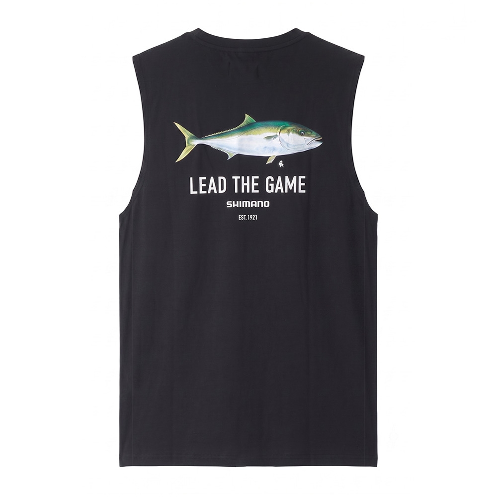 Shimano Lead The Game Mens Singlet Kingfish Black