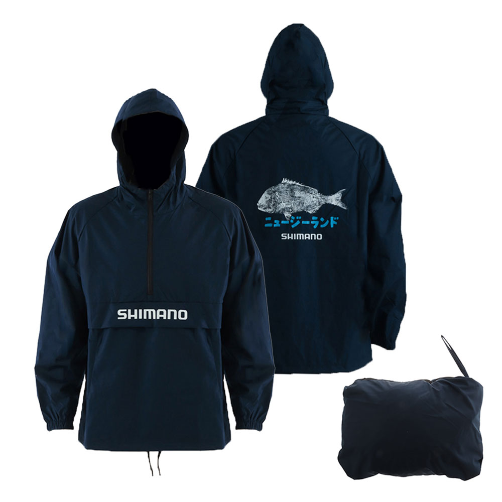 Shimano Gyotaku Mens Packaway Anorak Navy
