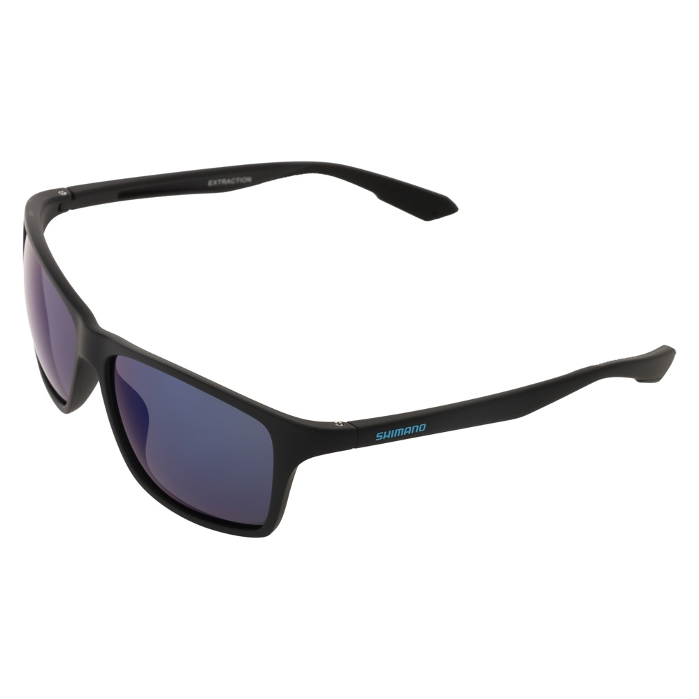Shimano Extraction Polarised Sunglasses Blue Mirror Lens/Matte Black Frame